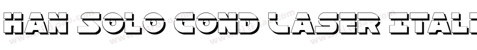 Han Solo Cond Laser Italic字体转换